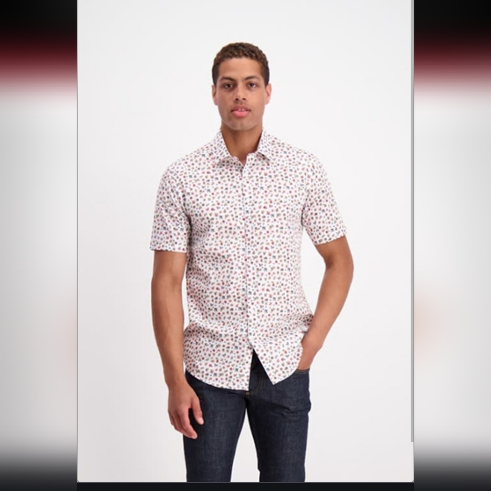 Lindbergh black label mini floral AOP shirt. Size XL